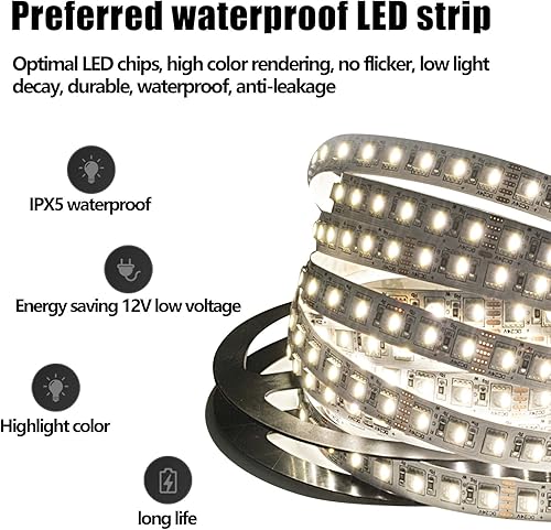 Miniatura 6 de Espejo redondo LED para baño, retroiluminado, antivaho de 3 colores, luz regulable, montado en la pared, espejo de tocador de baño, espejo de