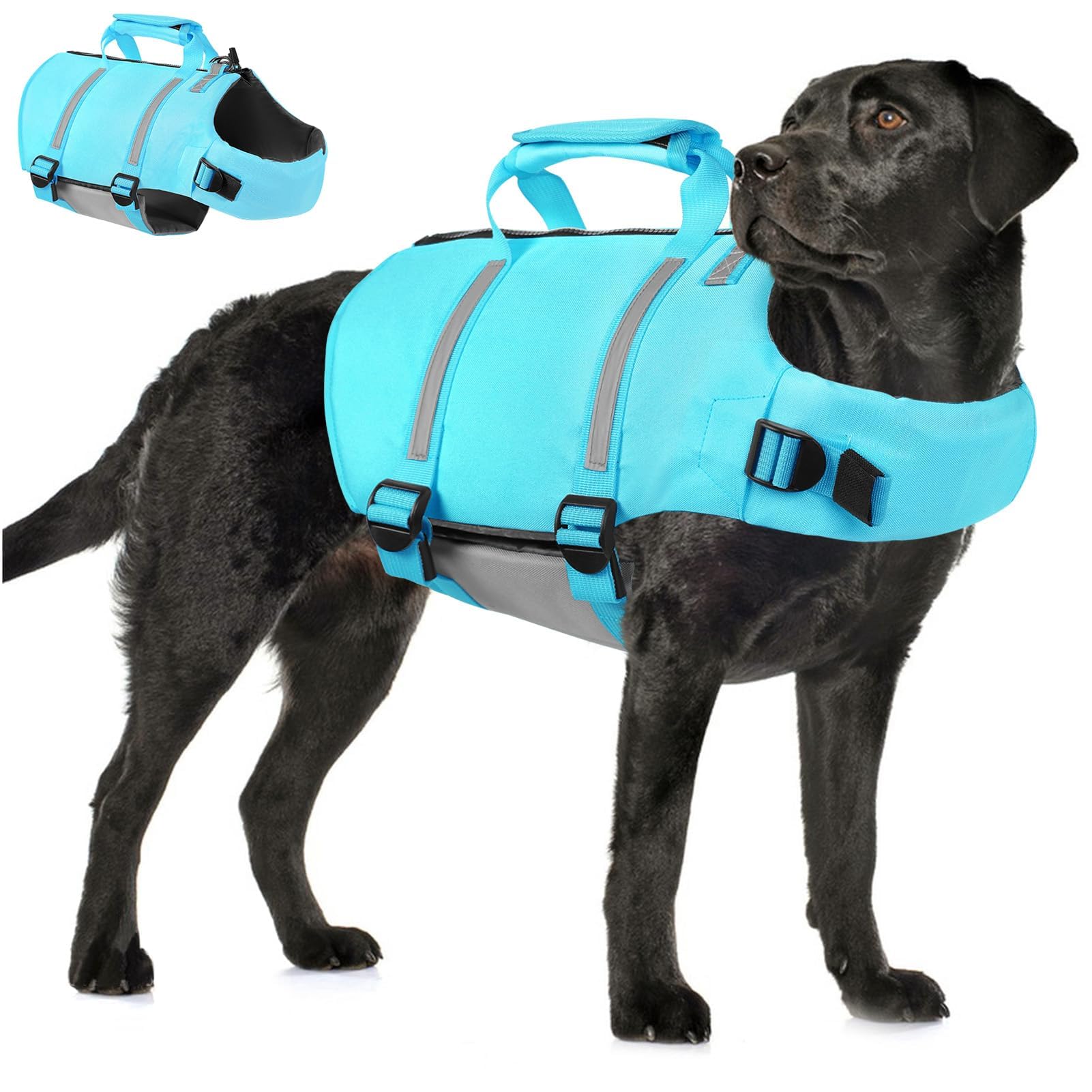 AOFITEE Schwimmweste Hund L, Verstellbar Hundeschwimmweste G