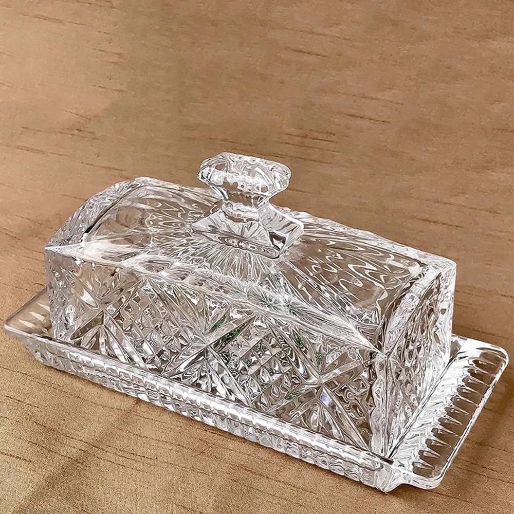 Butter Dishes Glass Butter Dish Rectangular Storage and Preservation Box with Lid Butter Box Butter Storage