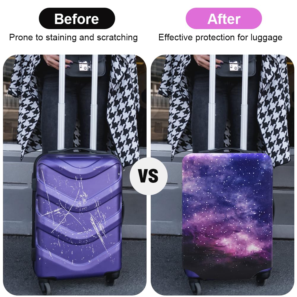 Custodia per bagagliaio Luggage Cover 22-28 pollici, copertura bagagli per viaggio Luggage, custodia trolley, Cielo stellato, M-22-24 Zoll, tempo libero
