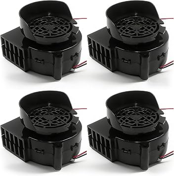 12V Quiet Turbo Air Blower for Christmas Inflatables, 21/24CFM Brushless Centrifugal Fan 5.4-6W, 0.45-0.50A Universal Fit for Holiday Yard/Outdoor Blow Up Decorations 4pcs
