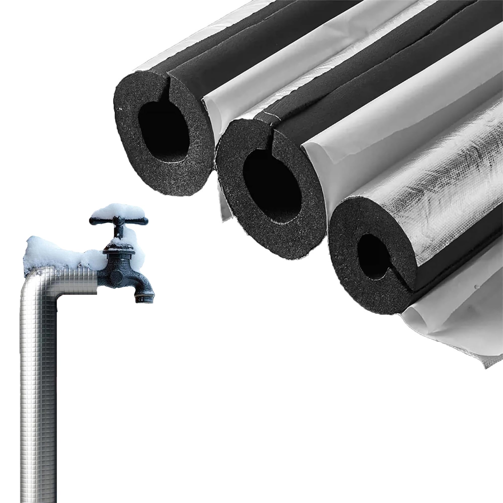 (ID)110mm x (T)20mm x (L)0.95m Tubería De Aislamiento Aislante Ignífugo