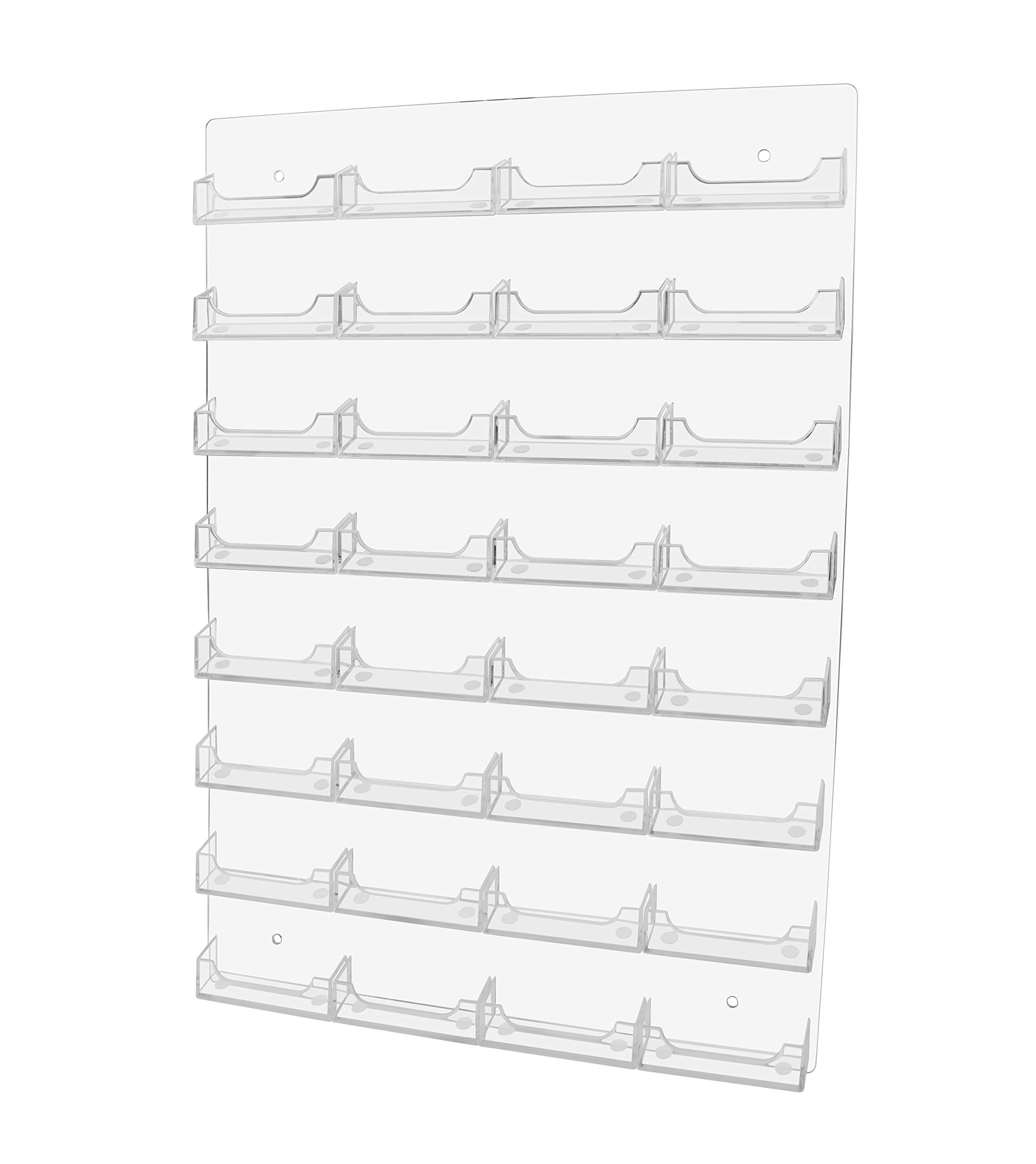 Amazon.com : Business Card Holder 32 Pocket Multi Slot Wall Mount Acrylic  Rack Space Saver Organizer Appointment Cards Display Variety of Businesses  by Marketing Holders : Office Products