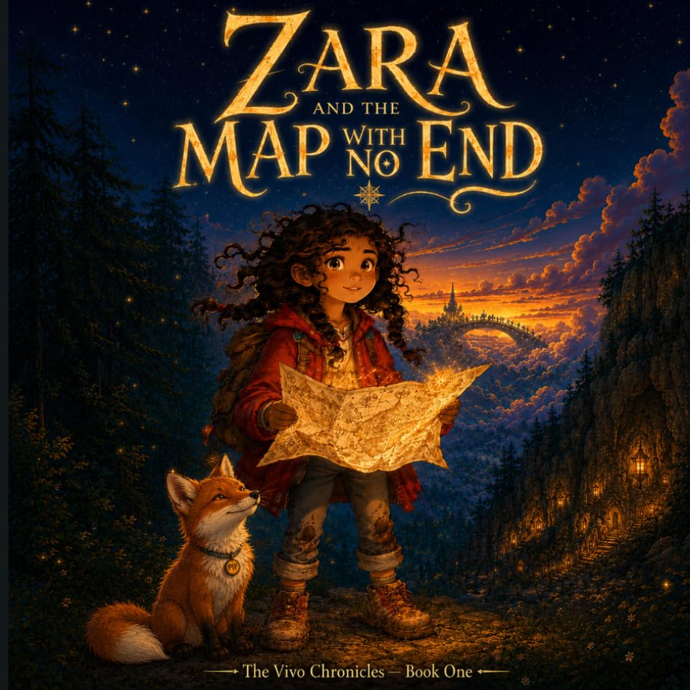 Zara and the Map with No End: A girl discovers a living map and realizes someone very dangerous wants it back. Whit coloring illustrations (Zara Adventures)