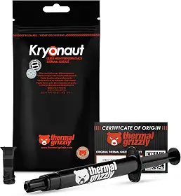 Thermal Grizzly Kryonaut - 5,55 gramas/1,5 ml - Pasta térmica de alto desempenho - para aplicações exigentes e overclocking CPU/GPU/PS4/PS5/Xbox