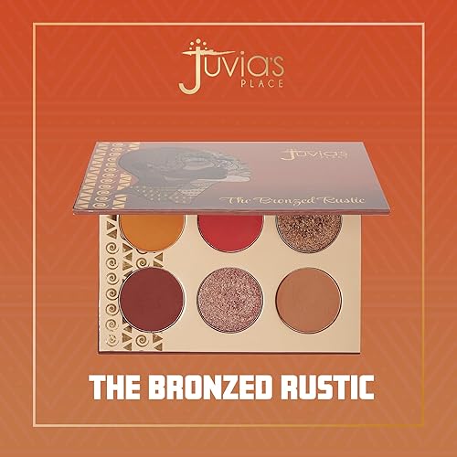 Juvia's Place Palette The Chocolates - Tan, Auburn, Shades of 6, Rich Dark Chocolate Palette, Professional Eye Makeup, Pigmented, Makeup Palette for Eye Color & Shine(Golden and Rustic)