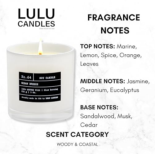 Miniatura 122 de Lulu Candles Lino fresco Vela perfumada en tarro de soja de lujo Vertida a mano en los Estados Unidos Altamente perfumada y duradera