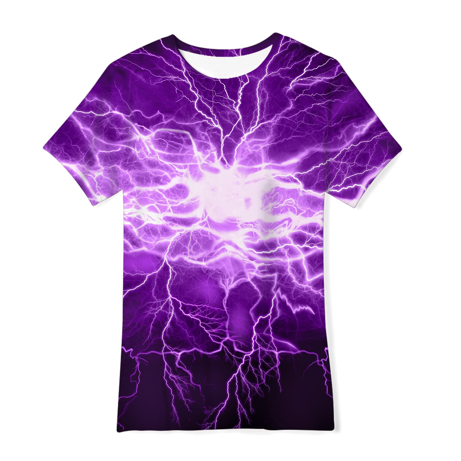 Funnycokid Boys Girls Shirts T-Shirt Neon Clothes Graphic Kids Novelty Youth Short Sleeve Animal Print Tees 4-16 Years