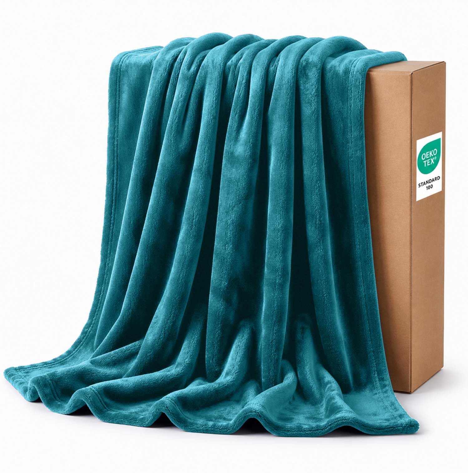IR Imperial Rooms Fleece Blanket Teal, Throw/Single 130X150 Cm