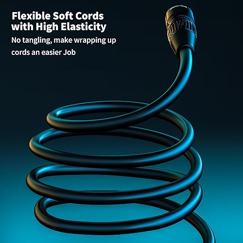 Miniatura 7 de Paquete de 2 cables XLR de 1 pie, cable de micrófono equilibrado, 3 pines macho a hembra, ideal para micrófonos, mezcladores, sistemas de altavoces