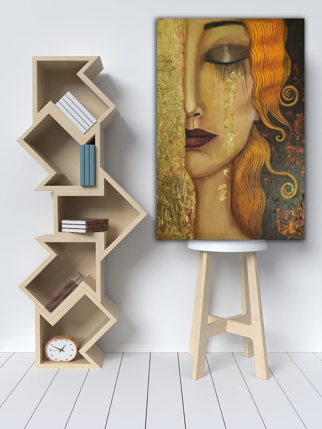 RAOMAAE Gustav Klimt Art Painting Freya Golden Tears Poster Print Canvas Wall Art Picture Modern Bedroom Decoration Poster (16x24inch(40x60cm),No Framed)