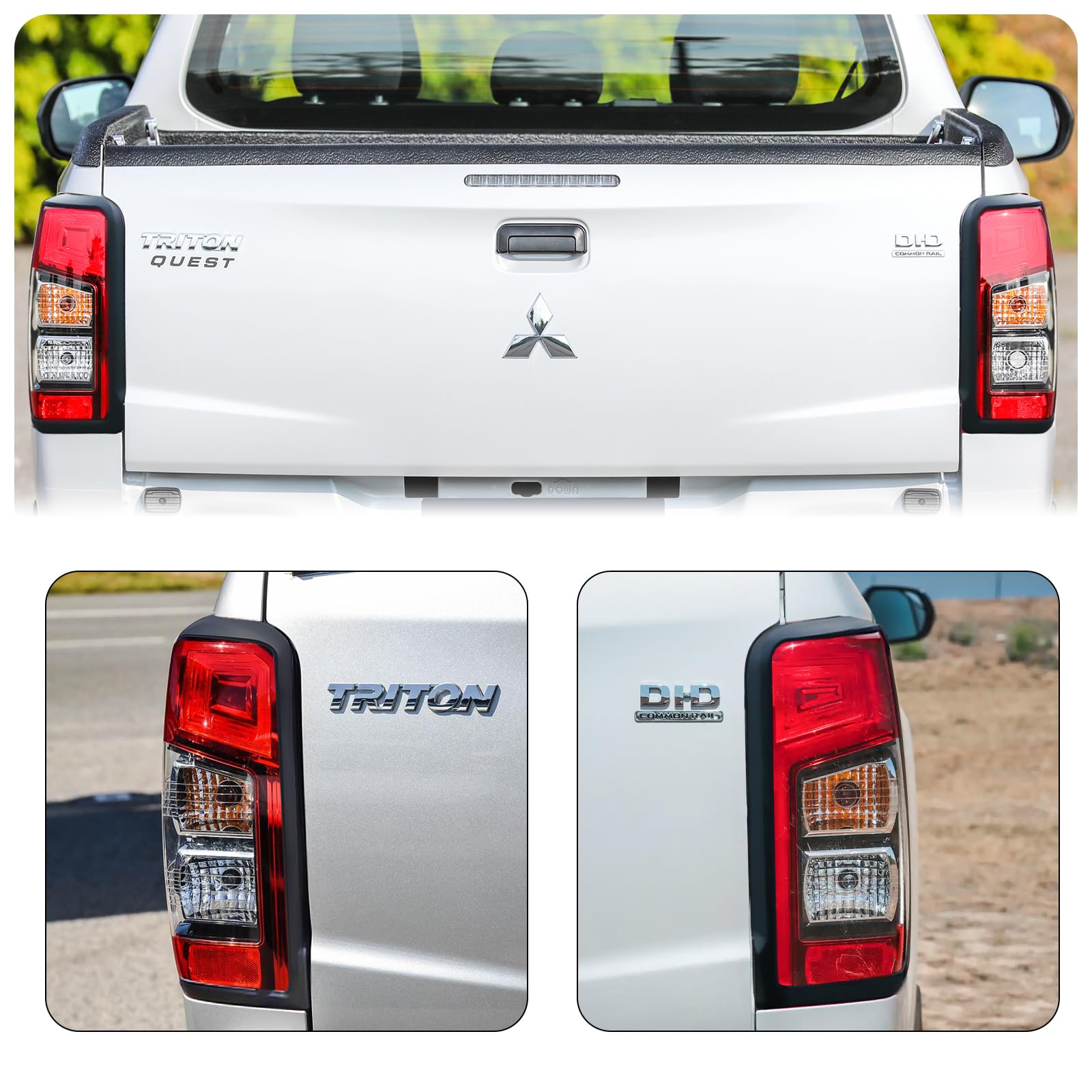 Copri fanale posteriore per Mitsubishi L200 Triton 2019-2024, L200 Triton GLS Strada KJ KK KL Pannello posteriore ABS