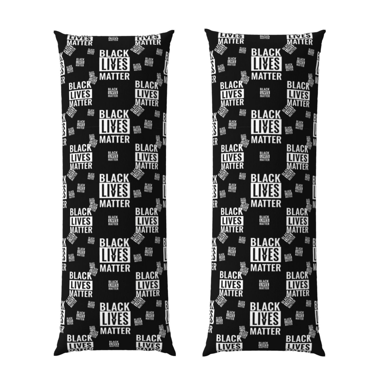 Body Pillow Cover 20x60 Inch, Black People Lives Matter, Plush Velvet Long Pillowcase with Zipper, Softffy Rectangular Case for Couch Bed Hotel Decor