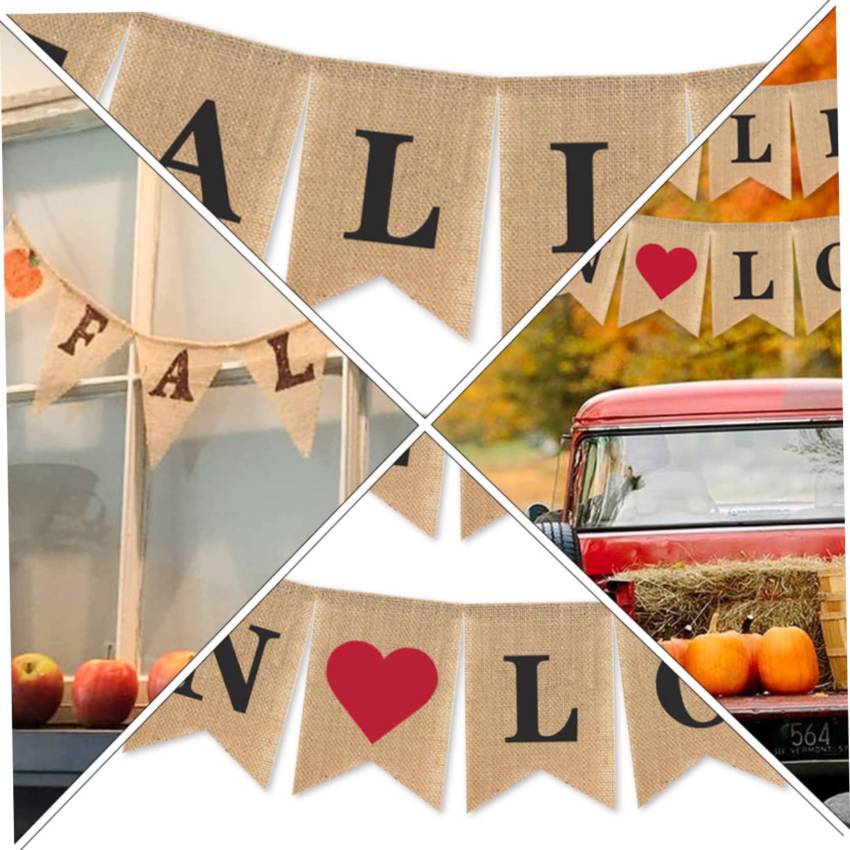 PRETYZOOM 3stücke Khaki Hochzeitsbanner Aus Leinen Herbstdekoration Falling in Love Für Fotografie Und Events Einfach Aufzuhängen Für Hochzeiten Und Verlobungsfeiern