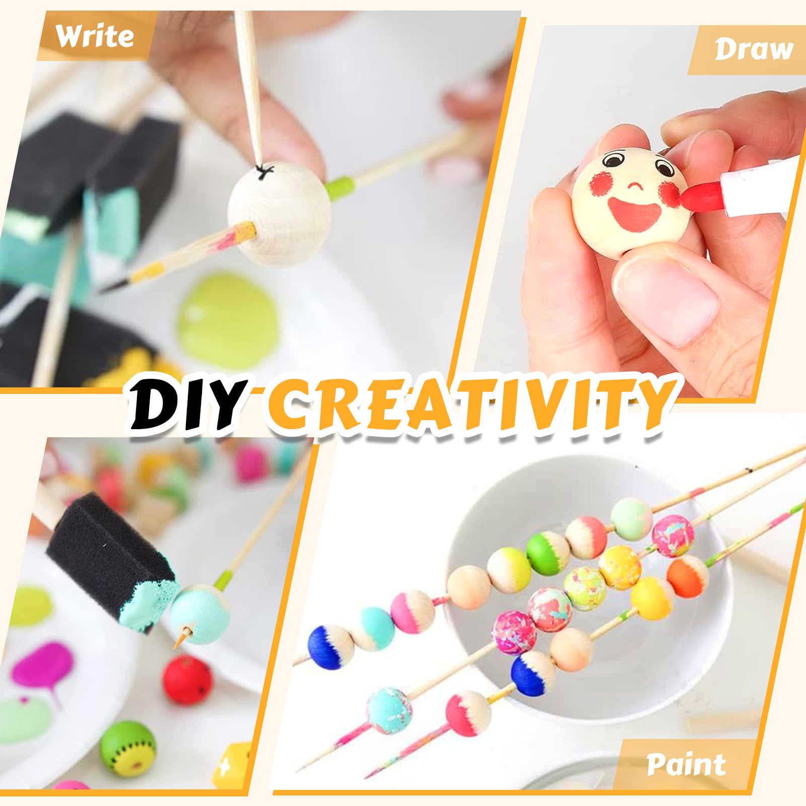 Palline Di Legno Per Artigianato - Emisfero 70mm | Per Decorazioni Fai Da Te, Cucito E Creative