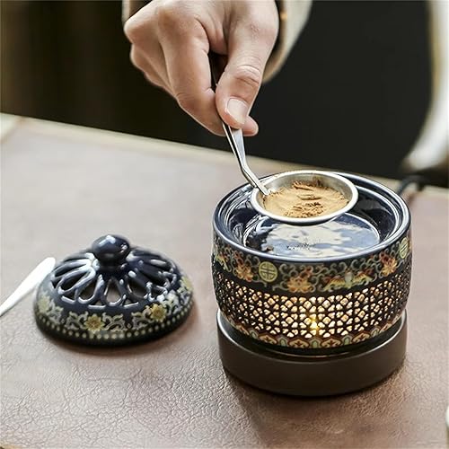 Miniatura 4 de Bakhoor - Quemador eléctrico de resina con temporizador, quemador de incienso eléctrico de cerámica, 110 V, para porche, patio, jardín, oficina,