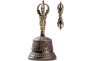 Tibetan Dharma Object Healing Bell and Bajra Set: Find Inner Peace