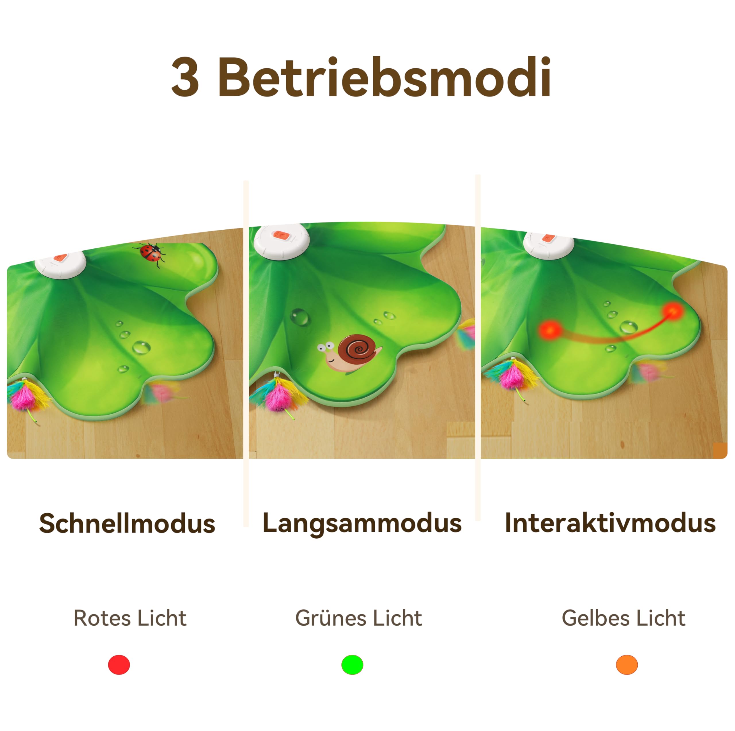 FEELNEEDY Katzenspielzeug, Spielzeug für Indoor, Versteckspielzeug für Kätzchen, Whack a Mole Motion, Elektronisches Katzen Spielzeug für Übungen