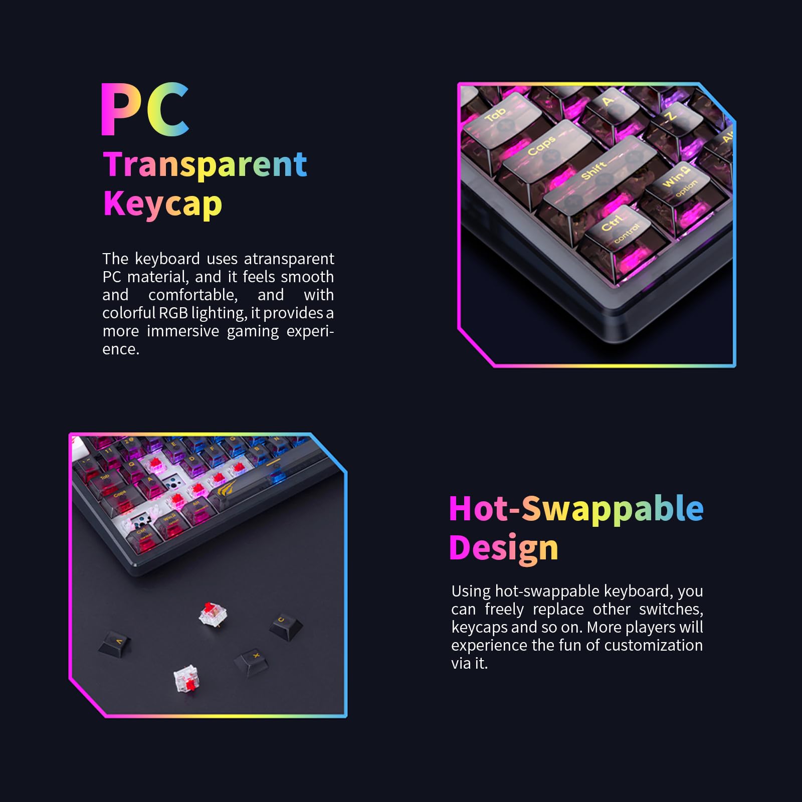 Gamenote KB875L Kablolu Mekanik Rgb Game Klavye : Amazon.com.tr