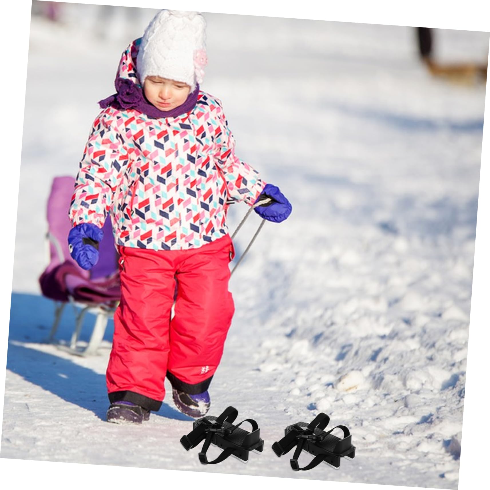Patins à Glace pour Garçon et Filles Réglables 17-21, 5cm, Paire Noire