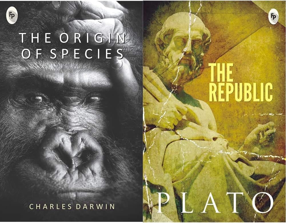 The Origin of Species + The Republic (Set of 2 Books)