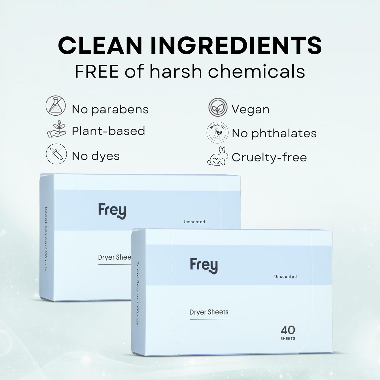 FREY Naturally Scented Dryer Sheets, 1-Pack, Fragrance Free image 5