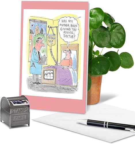 Miniatura 10 de NobleWorks Cirugía de esponja - Tarjeta de felicitación con sobre (4.63 x 6.75 pulgadas) - C6081GWG