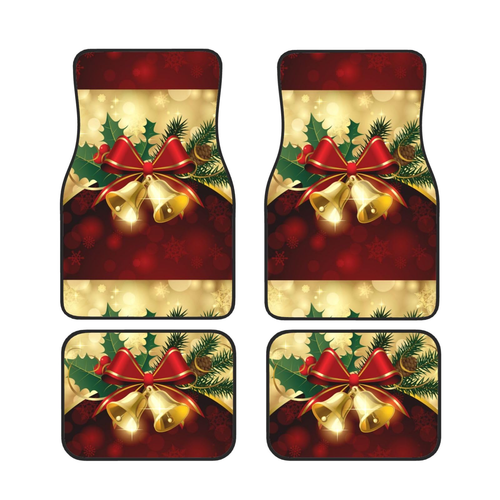 Alfombrillas para coche de neopreno con campanas doradas 7