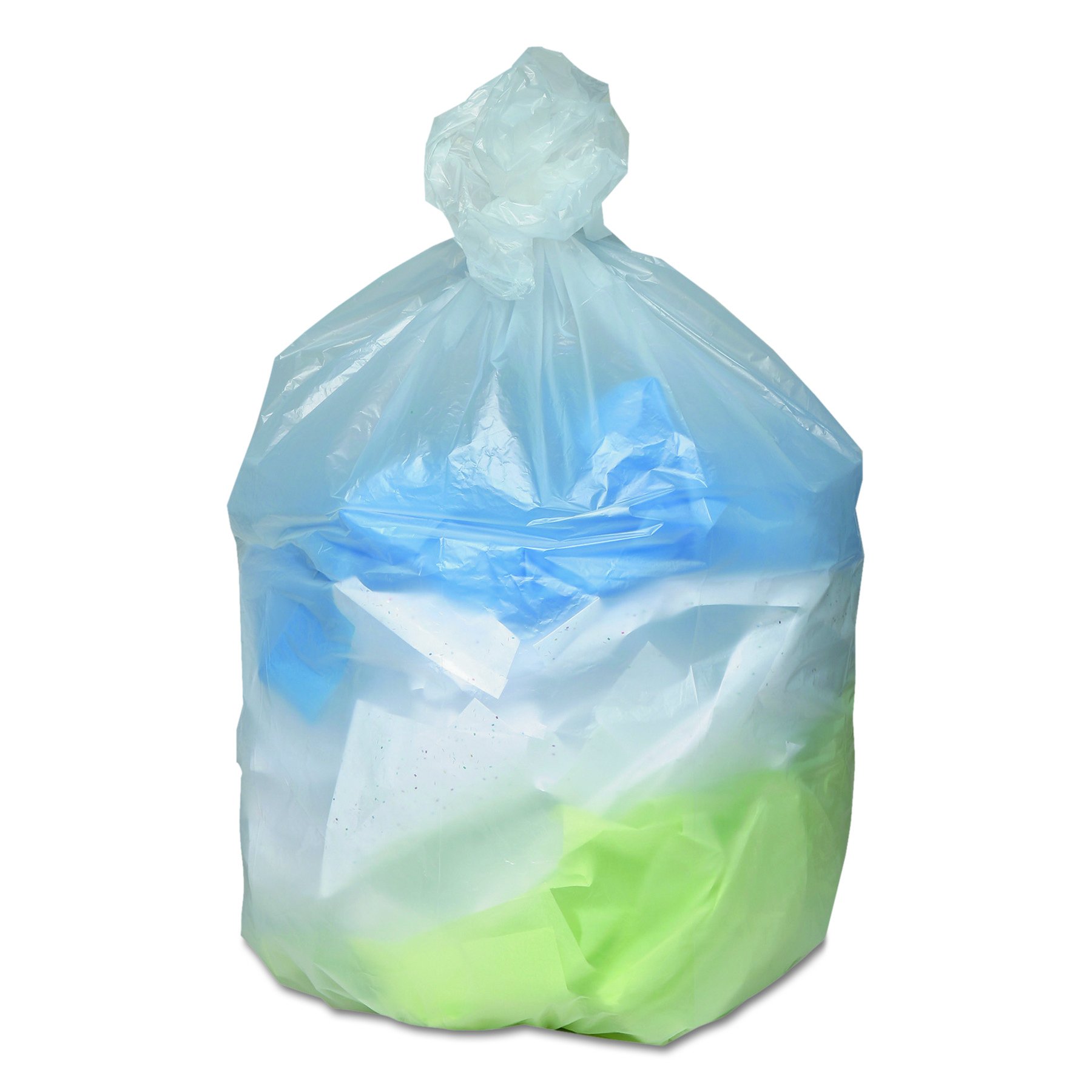 Webster WHD2431 HDPE Ultra Plus Translucent Waste Can Liner, 0.31 Mil, Star Seal, 33