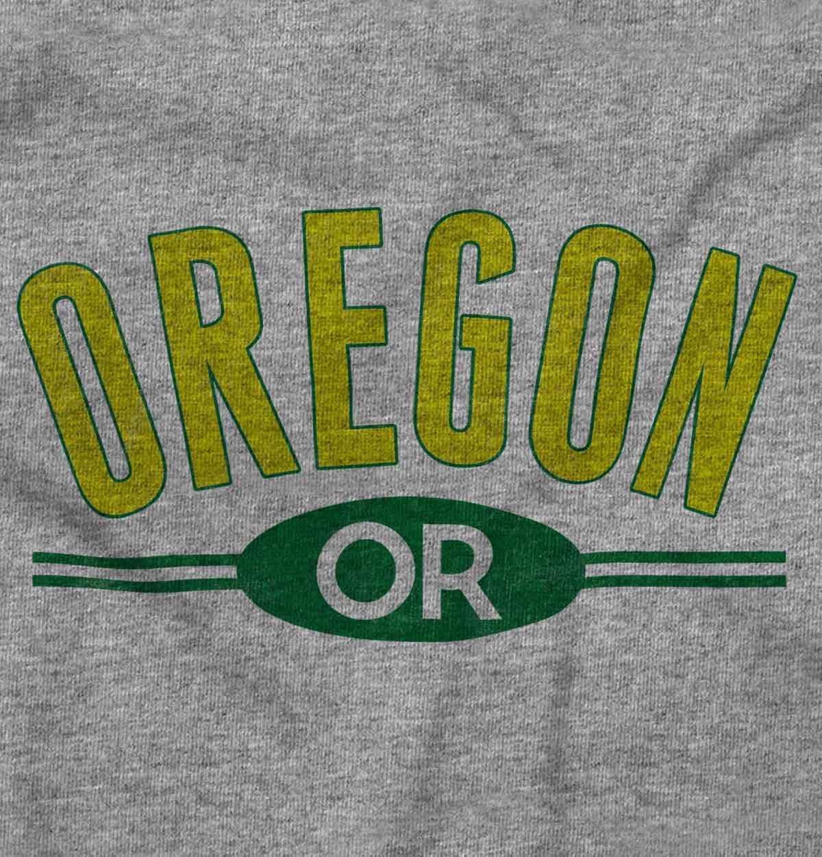 Brisco Brands Oregon OR Distressed Student Baby Romper Boys or Girls