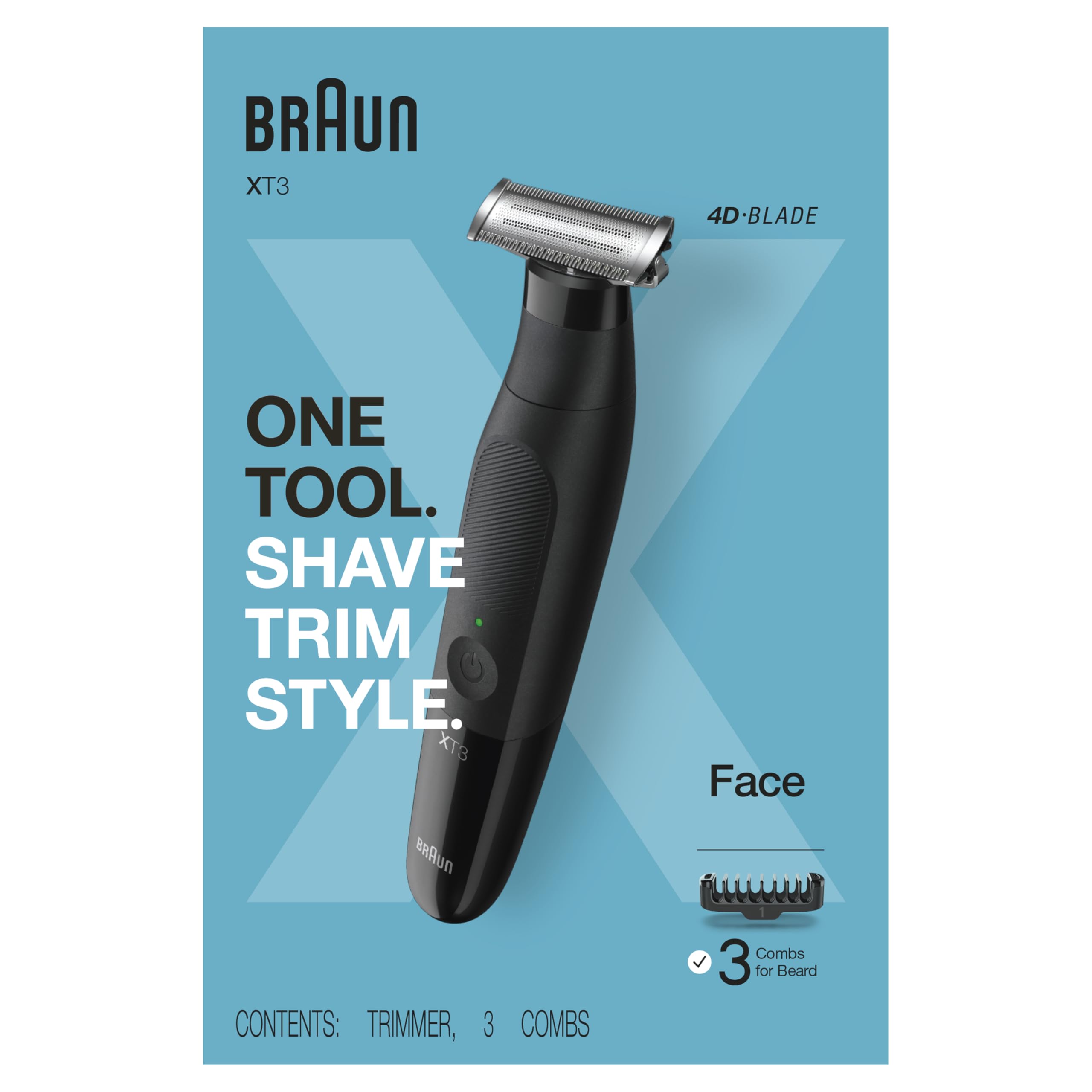 Amazon | Braun Series XT3 - 髭トリマー シェーバー 電動カミソリ