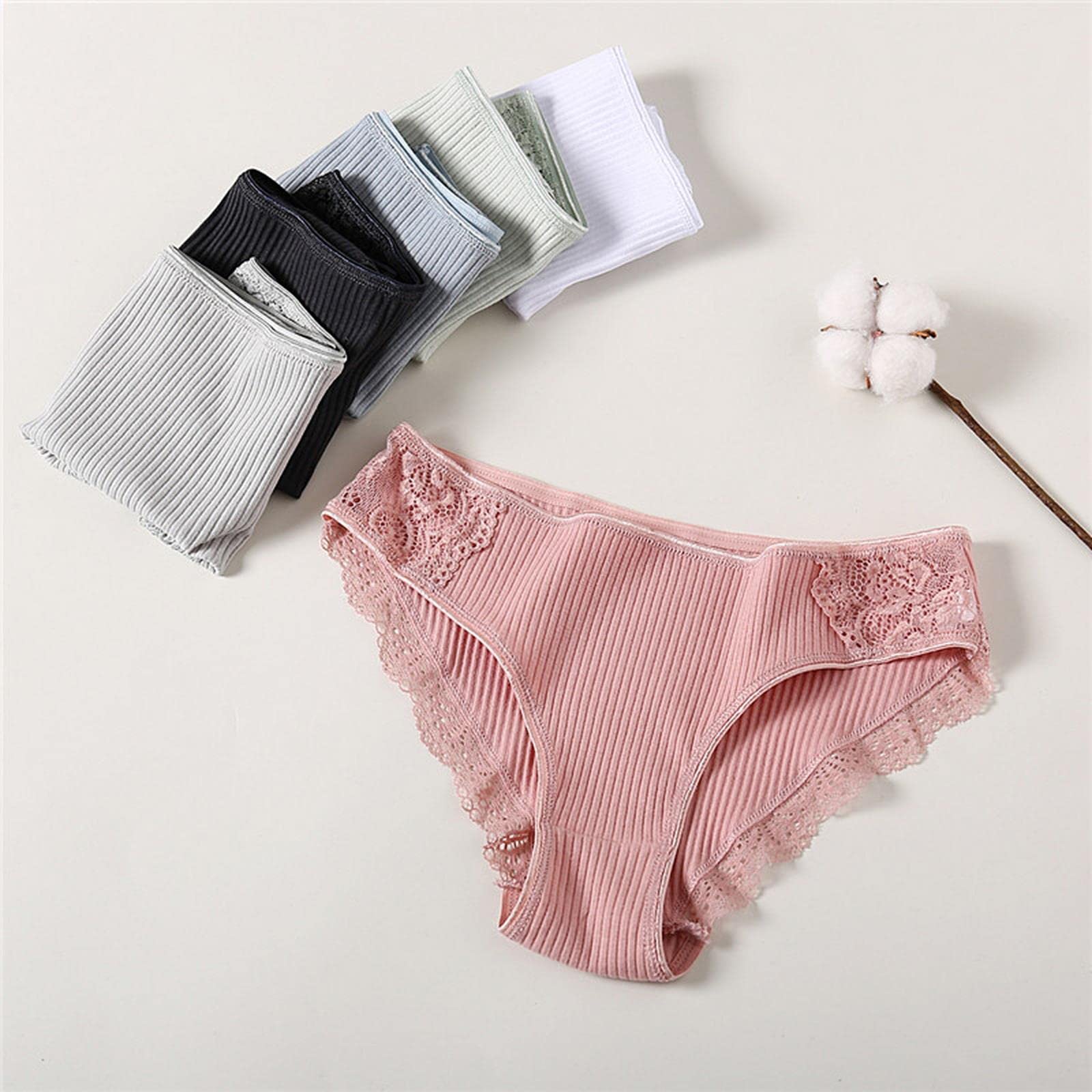 Ropa interior de 3 piezas/conjunto de bragas de algodón para mujer, ropa interior de tiro bajo, ropa interior de retazos, ropa interior suave para mujer, conjunto de lencería 10, XL, 3 piezas