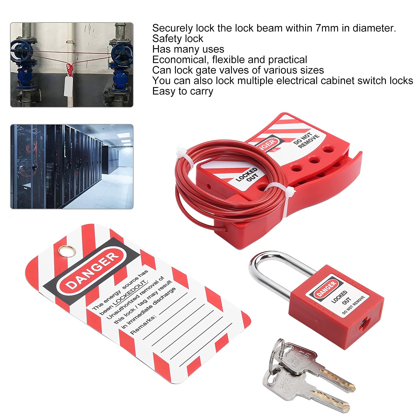 Lockout-Tagout-Kit – Sicherheitsvorhängeschlösser, Absperrungen & Tags Für Industrie & Werkstatt