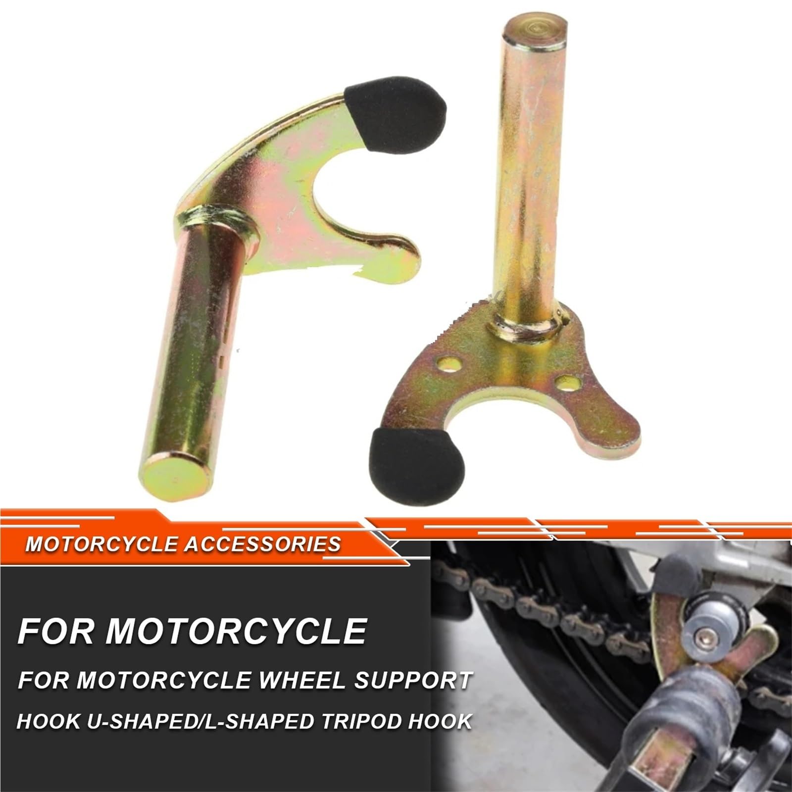 Piastra Estensione Cavalletto 1 Paio Di Supporti Per Ruote, Supporto Per Telaio, Forcellone Oscillante Per Moto, Ganci A U/a L, Cursore Per Rocchetto Cavalletto per Moto(Aluminum alloy U)