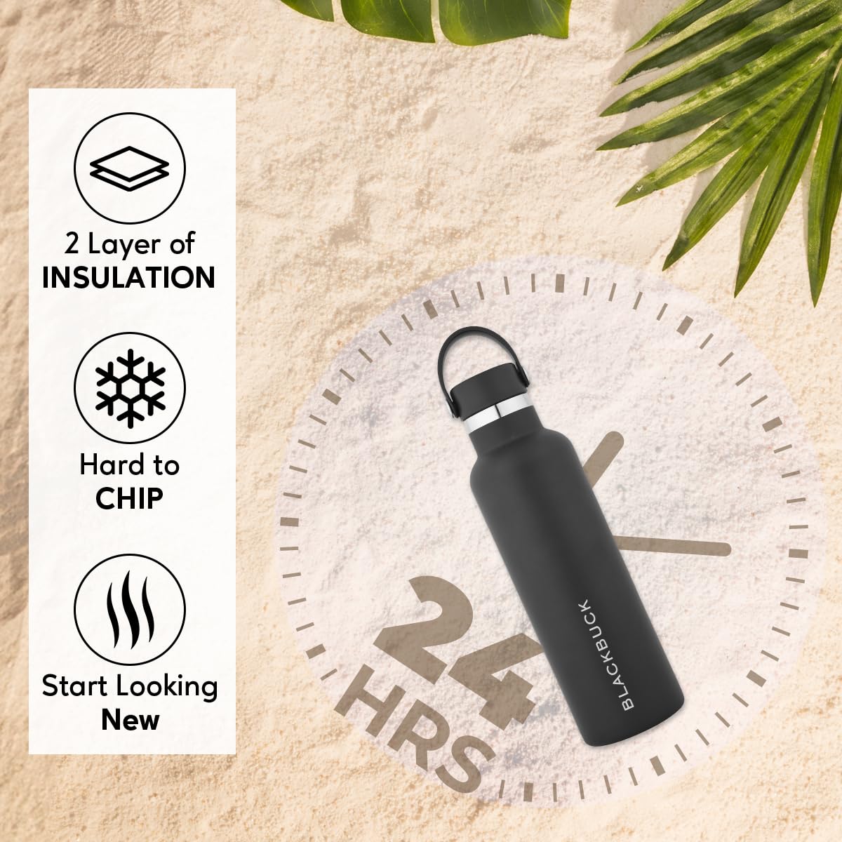 BLACKBUCK Stainless Steel Vacuum Insulated Water Bottle Flask 