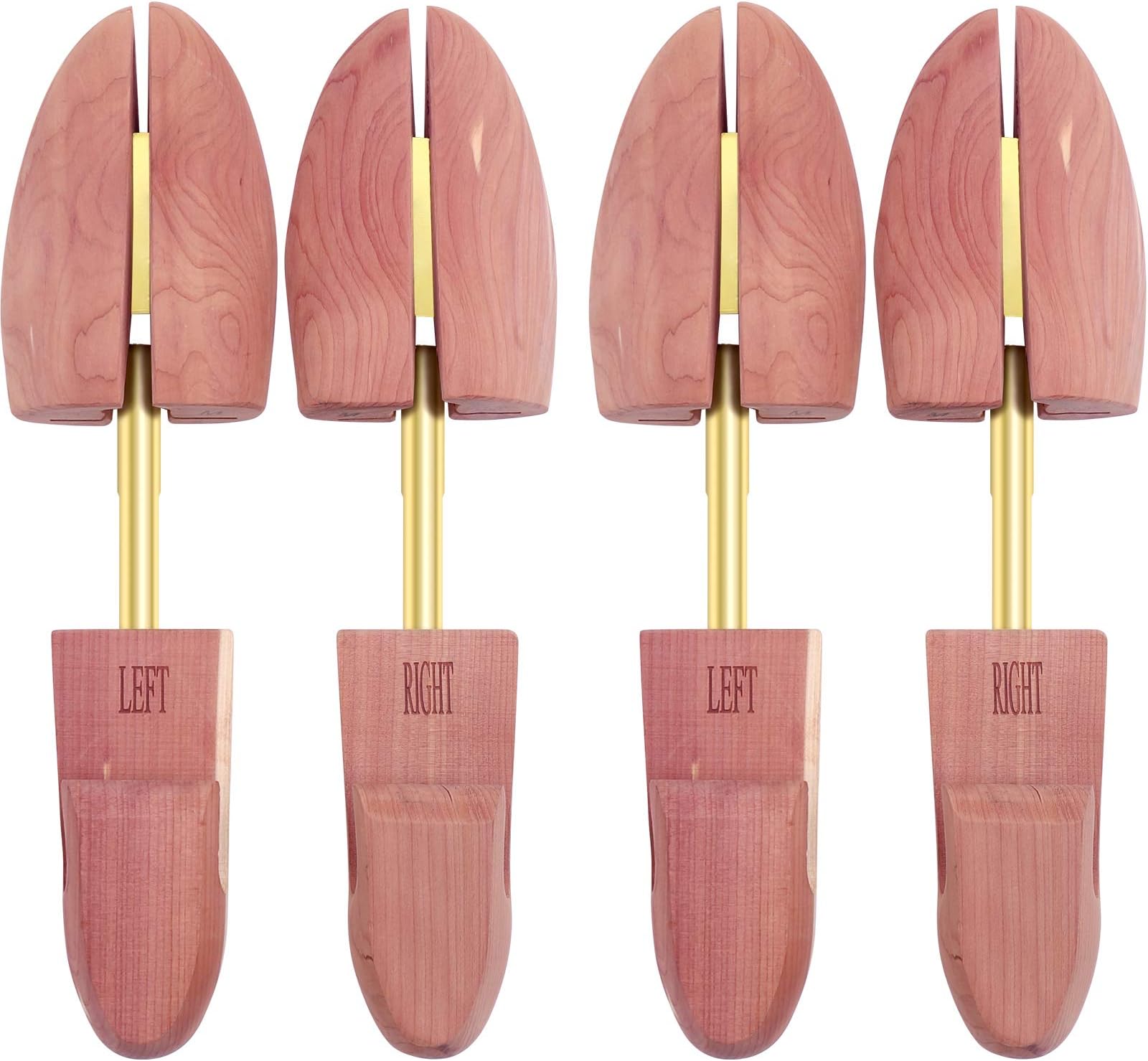 YEEGORYEEGOR Cedar Shoe Trees for Men VALUE PACK, Men's Shoe Trees with Cedar Fragrance, Wooden Shoe Trees for Men, SPLIT TOE