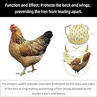 Vista 14 de MANON ROSA Pañales de pollo, gallinas bantam, juego de 6 piezas reutilizables con corbatín, pañales para aves de corral, lavables, impermeables