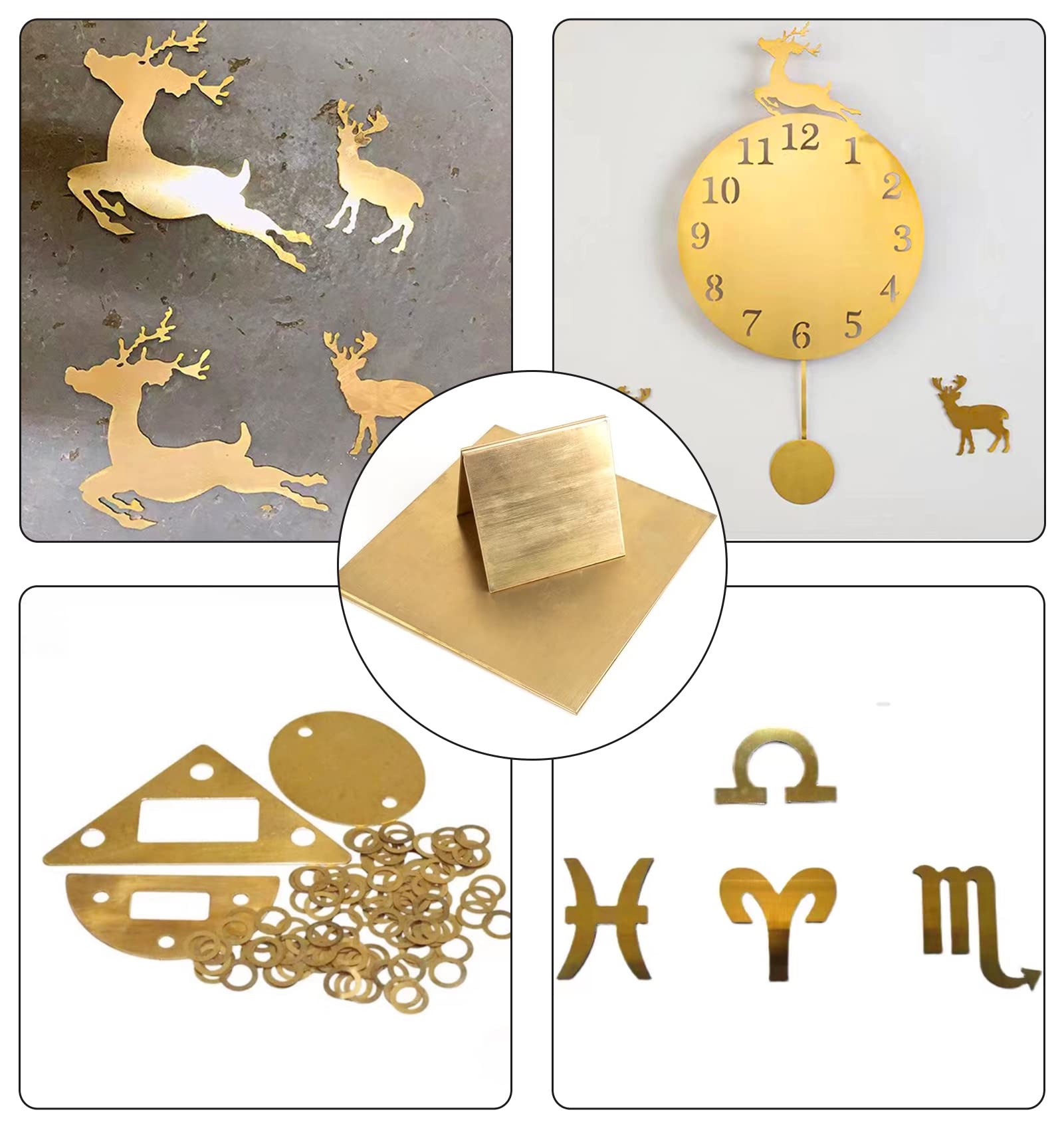 Brass Sheet Metal - 6" x 6" (18 Gauge) -6