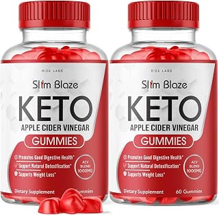 rize labs - Slim Blaze Keto (ACV) Apple Cider Vinegar Gummies (120 Gummies) (Pack of 2)