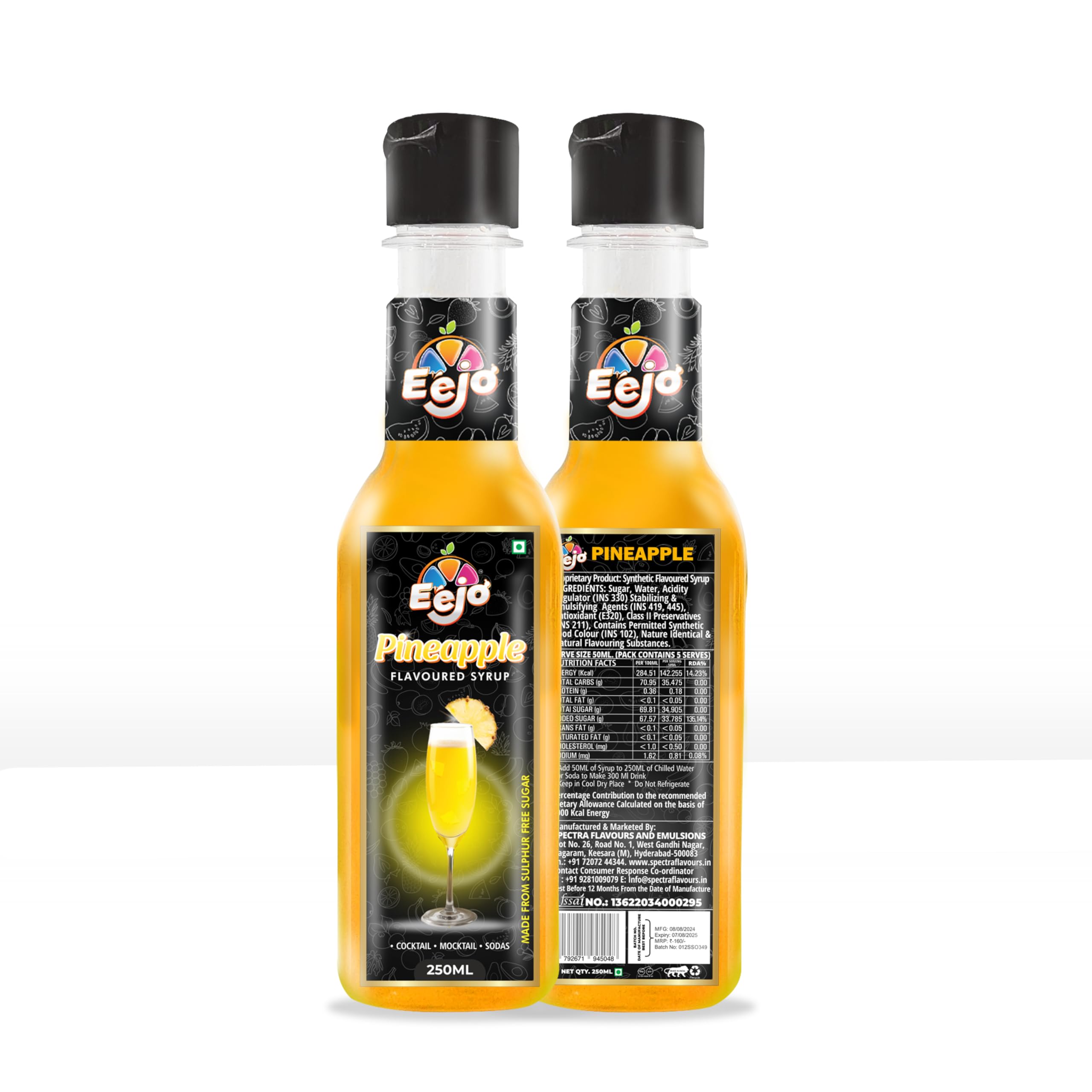 Eejo Pineapple Flavoured Syrup | Tropical Pineapple Flavor For Refreshing Beverages | Perfect For Cocktails & Desserts |Perfect For House Parties 250ml Bottle (B0DCVFLCLB) Amazon Price History, Amazon Price Tracker