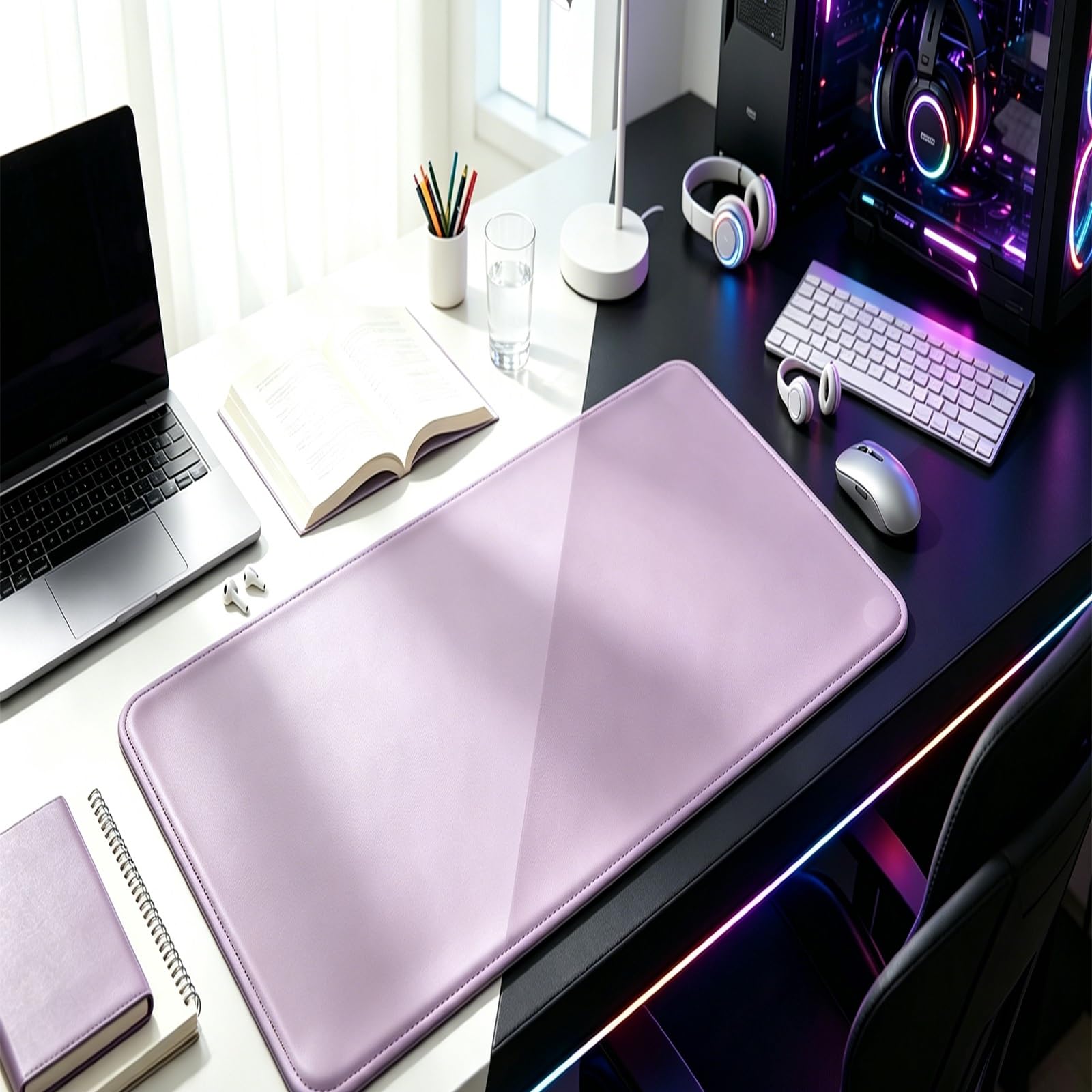 Tappetino da Scrivania Premium, Grande Desk Pad Protettivo per Computer | Protezione Tavolo, Superficie Impermeabile Facile da Pulire Antiscivolo per Ufficio Casa Gaming(Green,90x40cm)