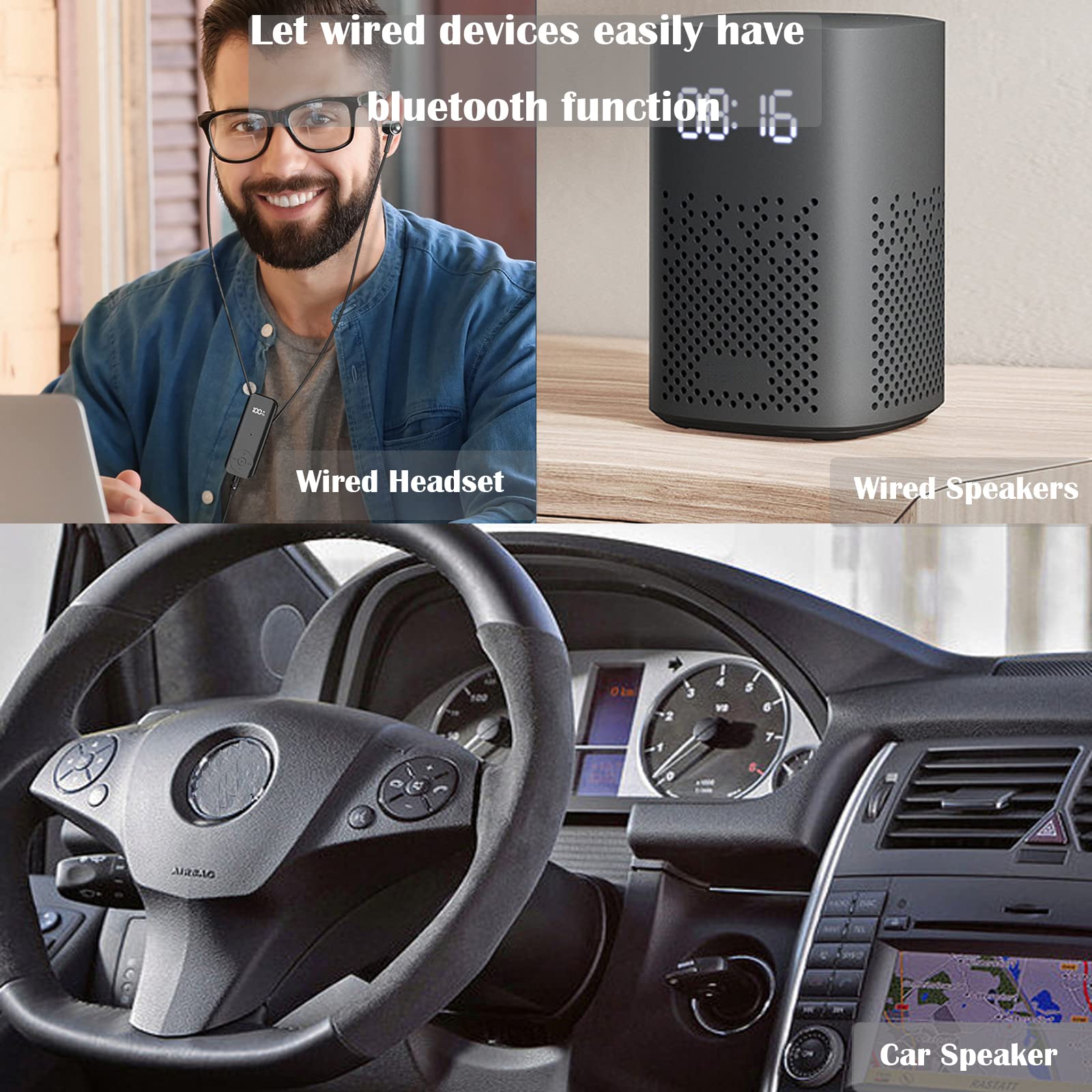 Receptor Bluetooth negro