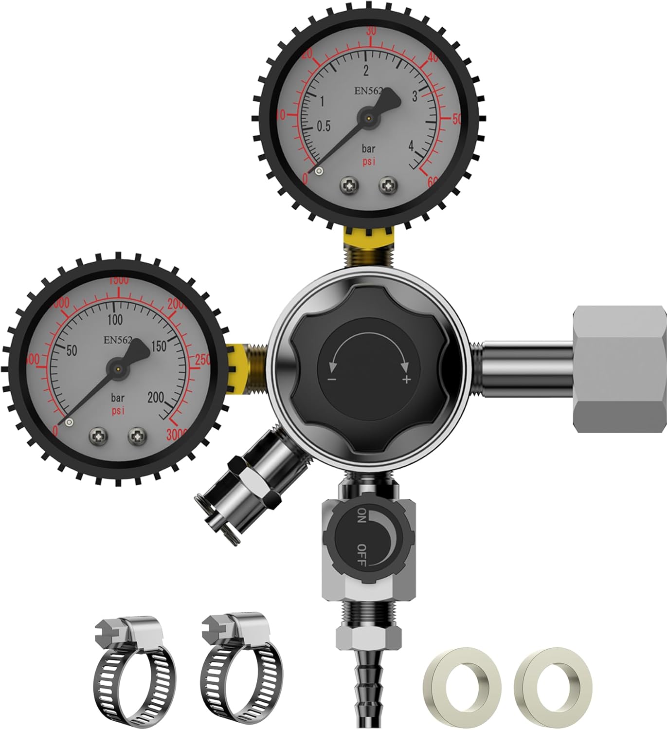 BIERKRONE CO2 Regulator, Draft Beer Keg Fitting with