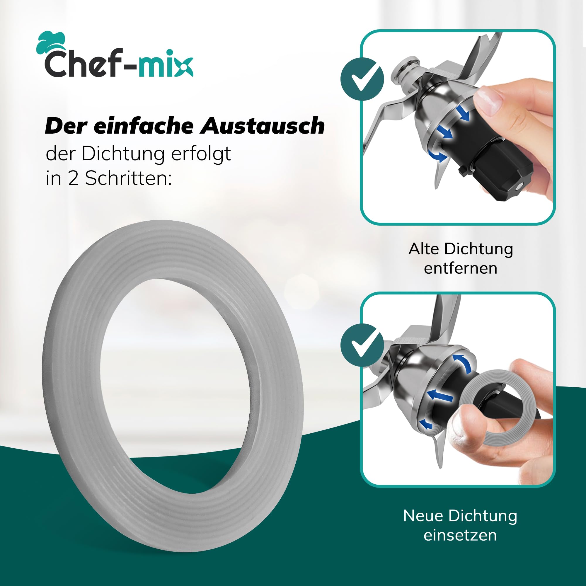 Guarnizione Tenuta Genius per Robot da Cucina Vorwerk Folletto Guarnizione Tenuta Genius per Robot da Cucina Vorwerk Folletto