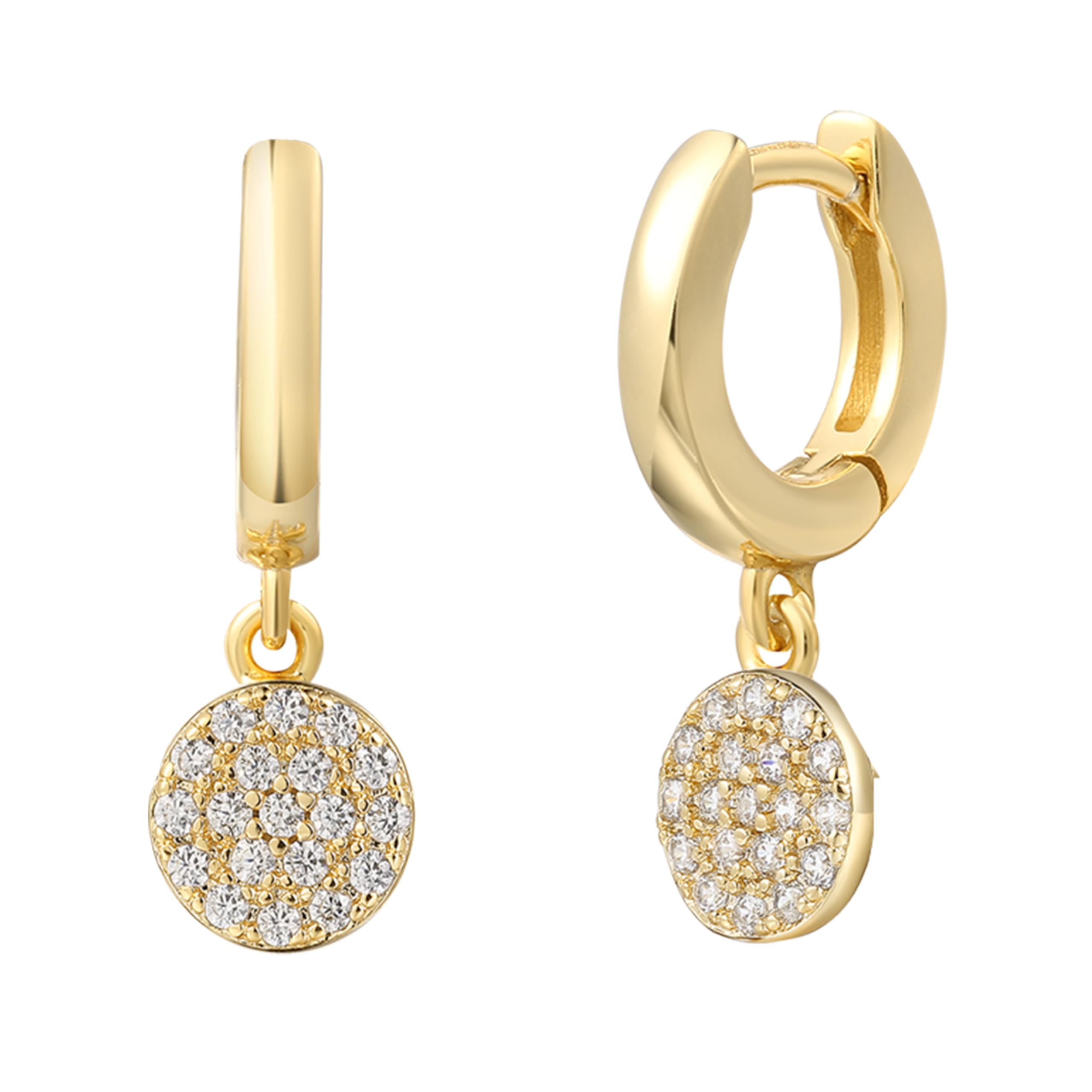 XENOX® POPPY GLITZ Ohrringe - Damen Ohrringe aus hochwertigem 925/- Sterlingsilber mit Anhänger und Zirkonia-Steinen