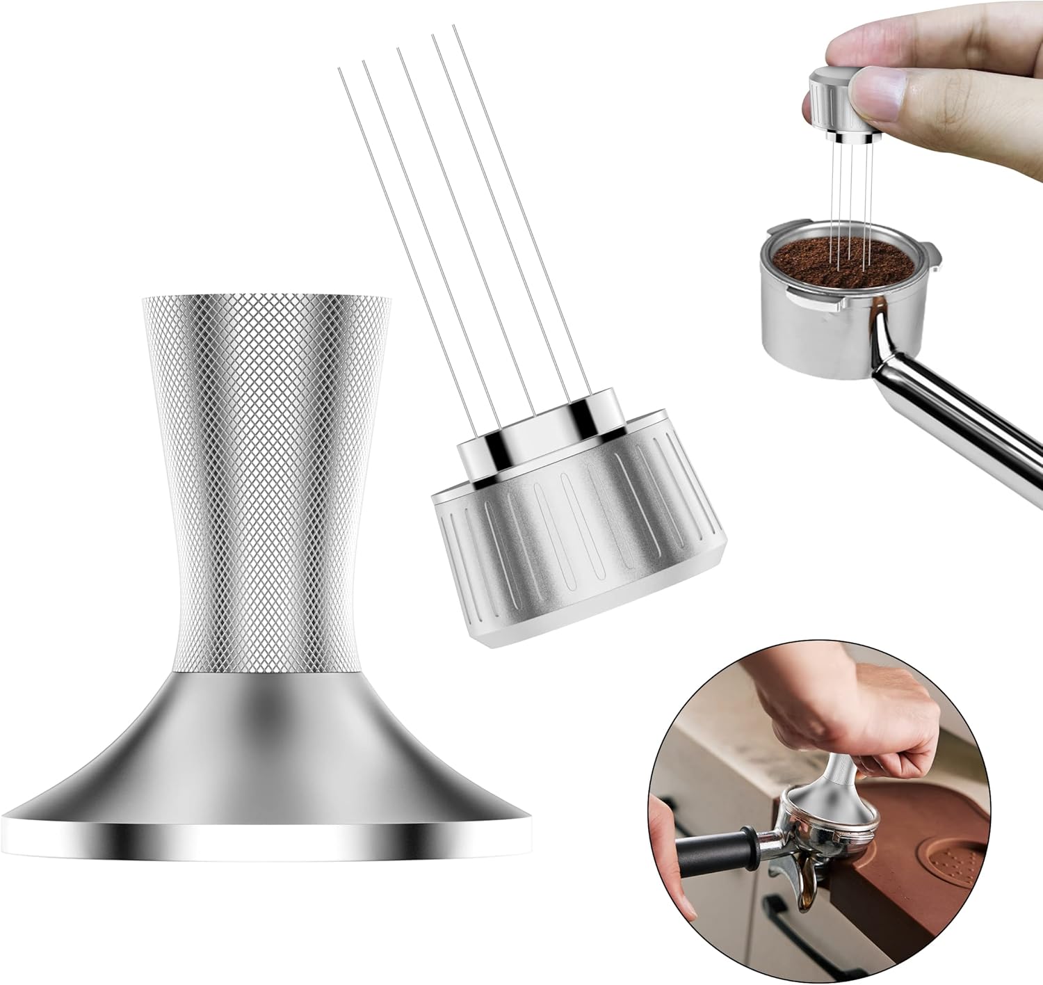 58mm Espresso Tamper Set, Professional WDT Tool, Espresso