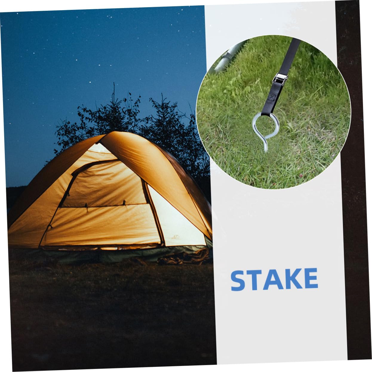 4piezas Estacas De Tienda Resistente Al Viento Estacas para Camping Piquetas De Jardín Reutilizables para Tiendas y Toldos Herramienta para Acampar Arena
