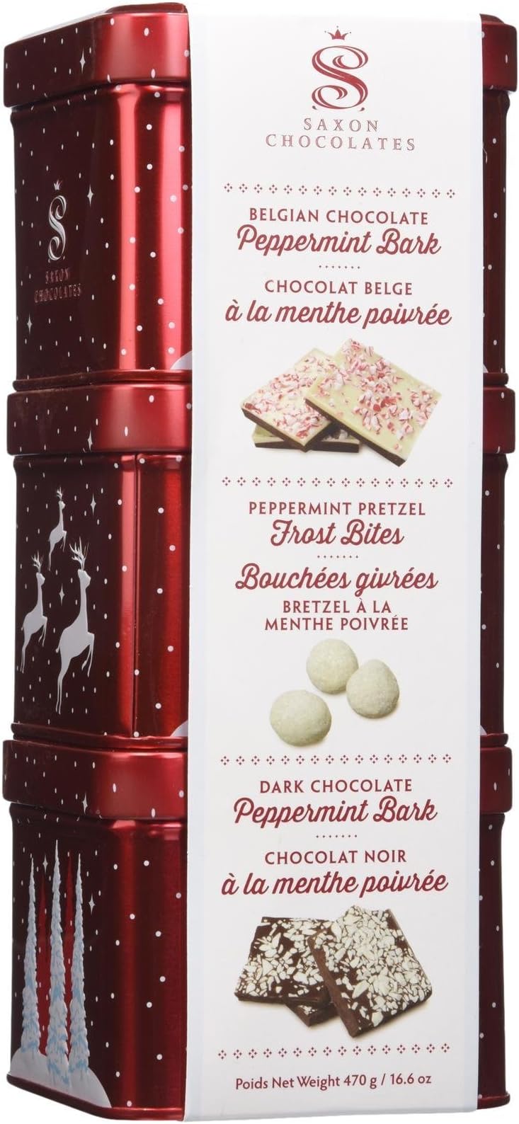 Saxon Chocolates 3-Tier Peppermint Tin