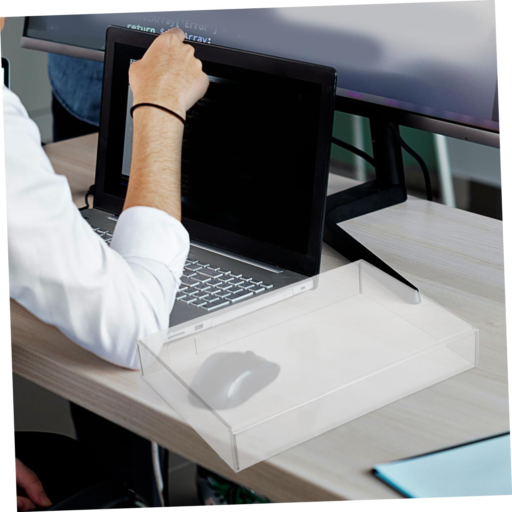 PRETYZOOM Copertura Protettiva Trasparente per Tastiera Laptop 357x255x48mm, Protezione Anti-gatto per Tastiera Computer Portatile, Custodia Rigida Compatibile per Uso Studenti e Gaming