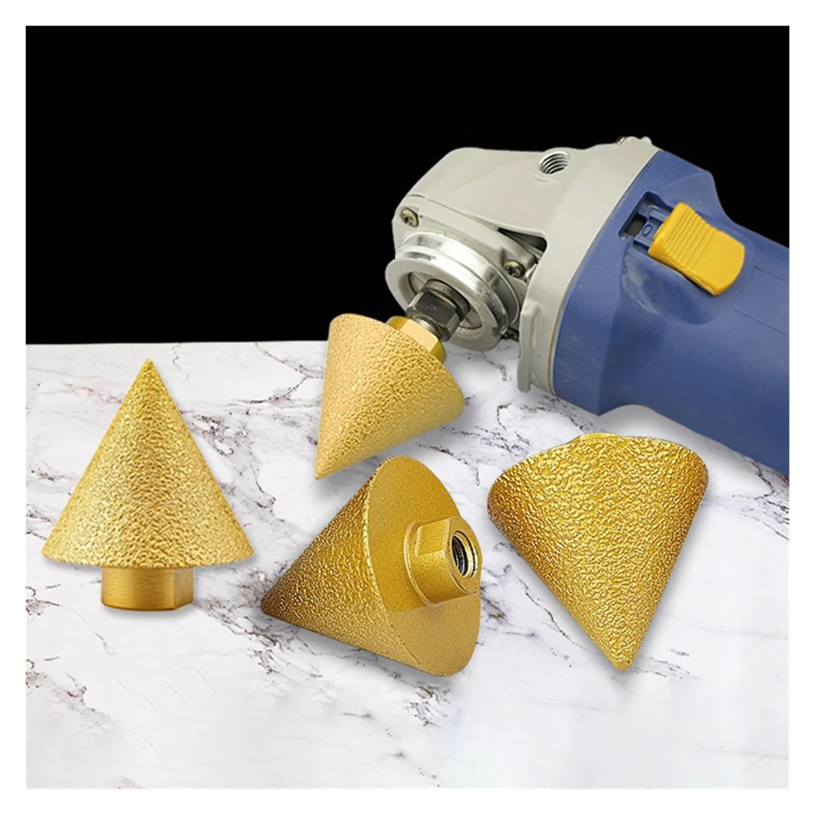 1 Pieza de Brocas de Diamante M10 de 38 mm/50 mm for Biselado cónico, Pulido y Corte de Azulejos de Porcelana.